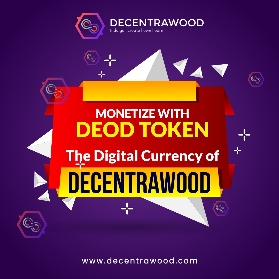 decentrawood's tweet image. Unlock the future of earnings with #DEODtoken 🚀💰 Monetize your journey in the decentralized world. 

Embrace financial freedom and join the revolution!

#CryptoMonetization #DEOD #Decentrawood #financialfreedom #Revolution