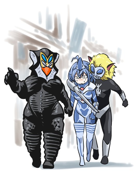 #見た人も何か無言で3人組をあげる 