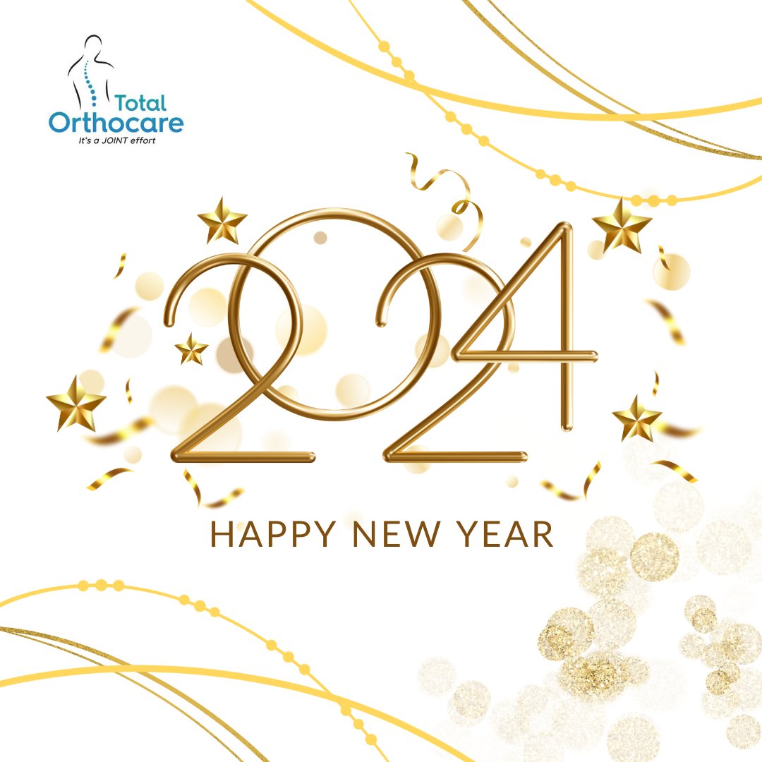 Wishing you a year filled with strong strides, pain-free moments, and a healthy journey ahead! Happy New Year from Total Orthocare – Where Every Step Counts#TotalOrthocareNewYear 

#OrthopedicWellness #StepIntoHealth #HappyNewYear2023
