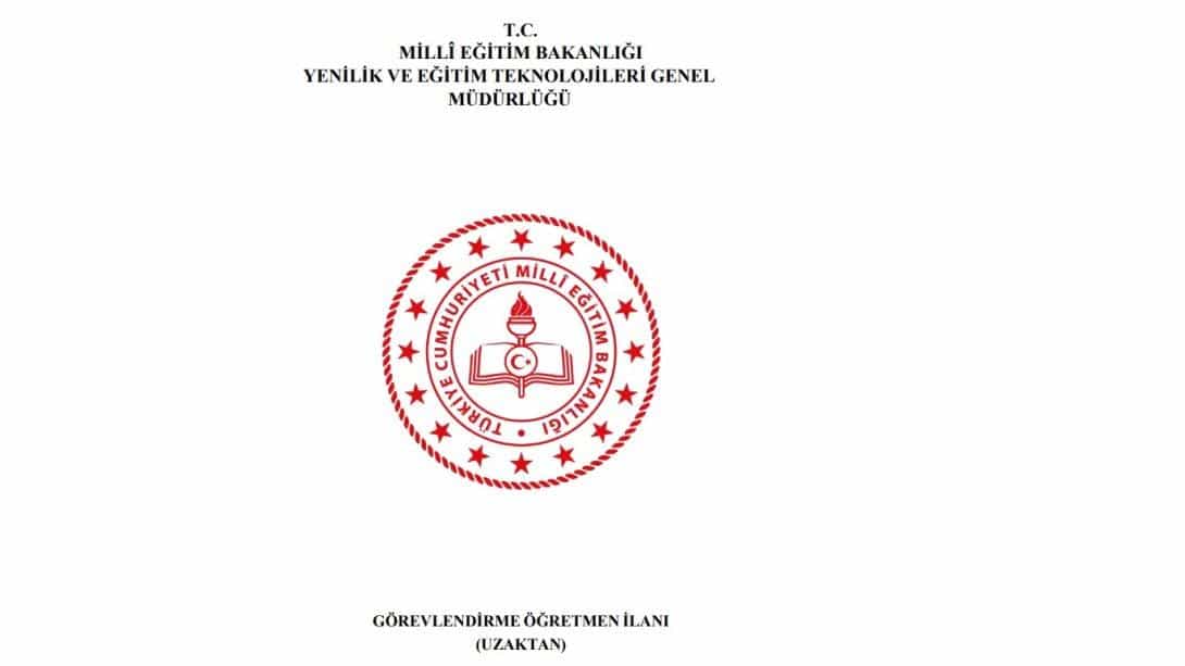 Yenilik ve Eğitim Teknolojileri Genel Müdürlüğü Uzaktan Çalışacak Öğretmen Görevlendiriyor. @tcmeb @Yusuf__Tekin @mebyegitek 🔗meb.ai/bMyLDM