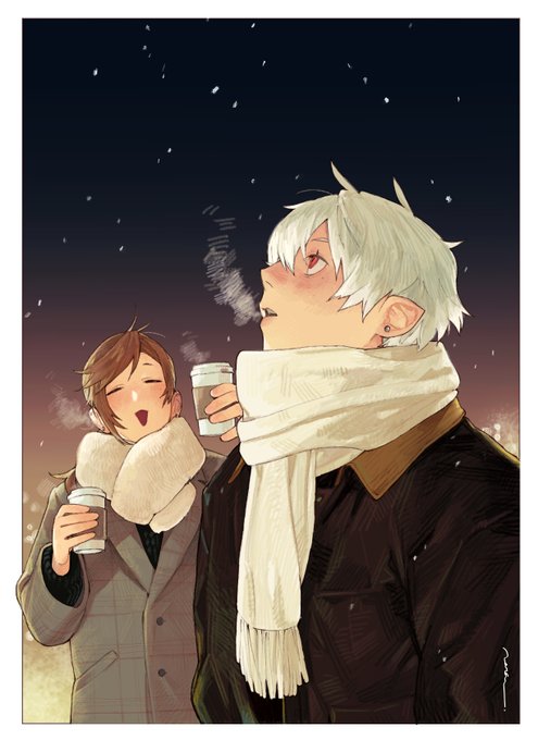 「closed eyes snowing」 illustration images(Latest)｜3pages