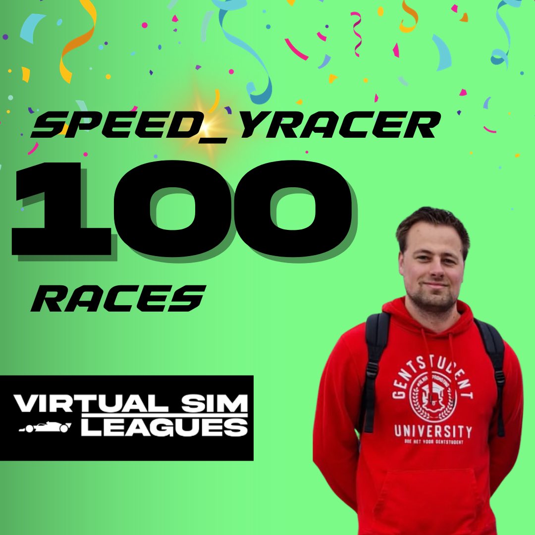 VSL_Racing's tweet photo. League Announcement π£
Congratulations to @Speed_YRacer who becomes the latest driver in #VSLF1 history to compete in 100 races
100 Races
4 Wins
13 Podiums
2 Poles
63 Point Finishes
6 Fastest Laps
#VSLFamily π https://t.co/VDdnf46QO6