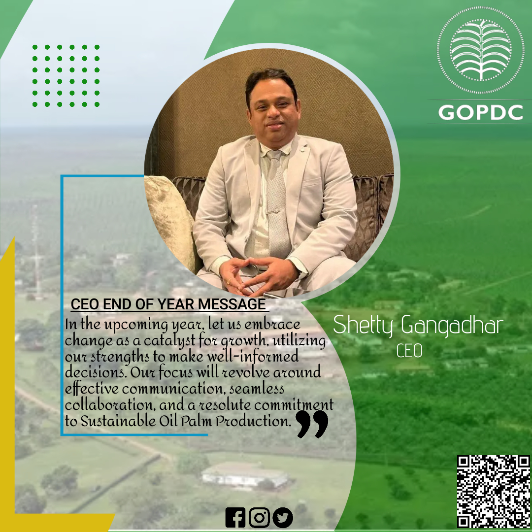 gopdcgh's tweet photo. As we approach the dawn of a new year, it is fitting to reflect on our collective journey. Your steadfast dedication has been truly inspiring, and the awards and recognition we have received this year affirm our commitment to excellence in the oil palm industry. https://t.co/Tuxnzqw28B
