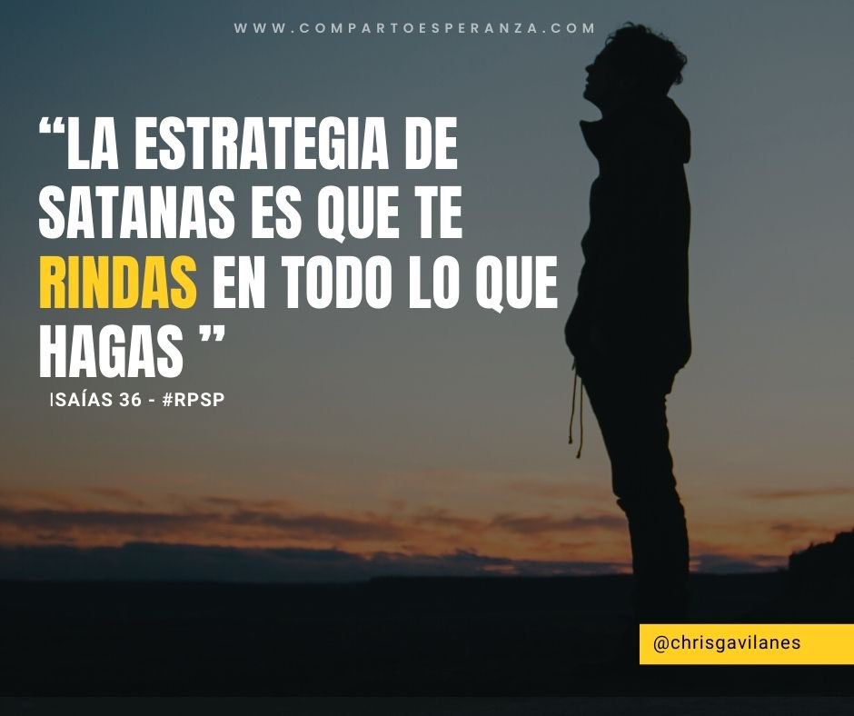 chrisgavilanes's tweet photo. “Muchos de nosotros nos imaginamos a Satanás como “ansioso por pelear” con nosotros. En realidad, Satanás no quiere pelear contigo. No, ¡Satanás preferiría no pelear contigo! Preferiría tratar de convencerte de que te #rindas y casi SIEMPRE logra este objetivo”. #rpsp https://t.co/rsetladWoy