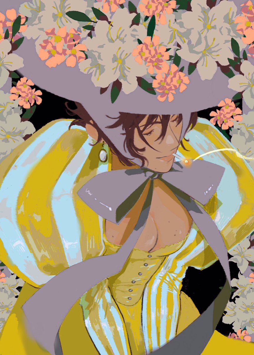 A little try at painting for a dear friend’s birthday! One of her OC that I really like, and lot of inspirations from stuff she loves.
Happy birthday <a href="/Komaetoile/">Sophie Lllr</a> !!