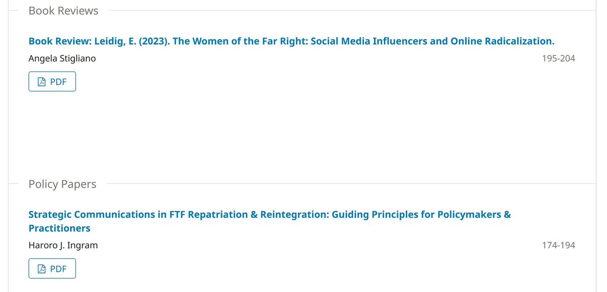 JD_JournalDerad's tweet image. Here is our brand new Winter Issue No.37 Winter 23/24! As always fully #peerreviewed and #openaccess! Spread the word and enjoy your end of the year reading in #PCVE and #deradicalization via journal-derad.com!