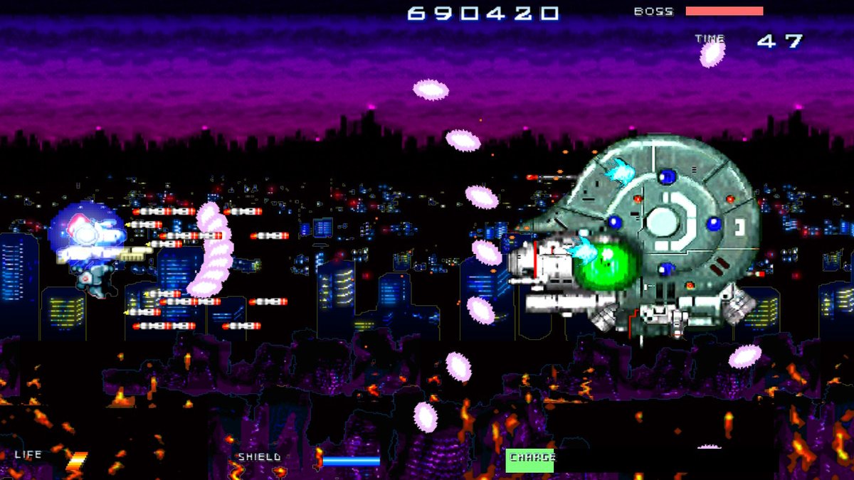 backtomira1's tweet photo. #NintendoSwitch #shmup #ShmupCollection #Pixelheart
with Amored Seven, Satazius and Wolflame this collection has some nice shmups to offer. in the first two you can choose different weapons and try which on fits best. and wolflame has tate mode. https://t.co/dO65tjLzvS