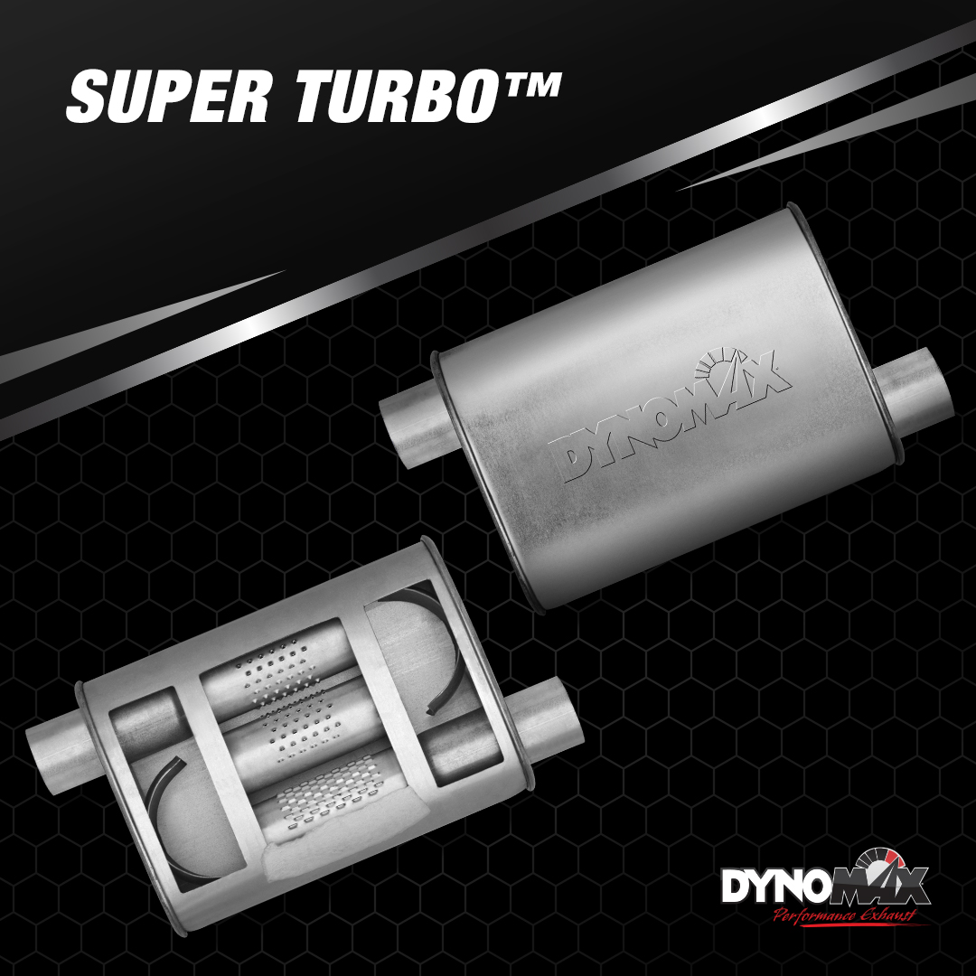 With exclusive flow director design to channel flow and eliminate turbulence, #DynoMax Super Turbo #mufflers give you the best of pure, unadulterated power, performance tone and reduced back pressure in one package. Learn more: bit.ly/2VKegDL