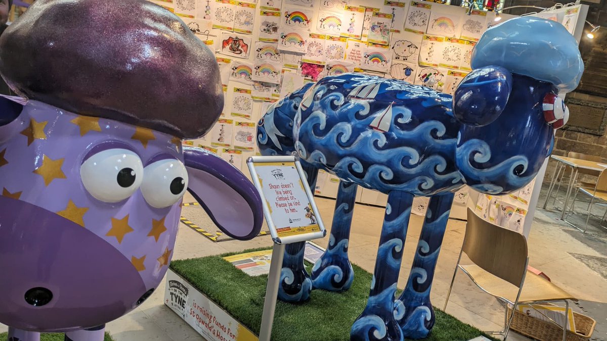 Continuing our voyage through 2023, in July, we welcomed @Joanne_Wishart’s 'Sheep Ahoy!' – the Cathedral's sponsored sculpture in the citywide @shaunonthetyne art trail. Our fleecy friend set sail to a new home post-auction, helping to raise valuable funds for @stoswaldsuk! ⛵🐑