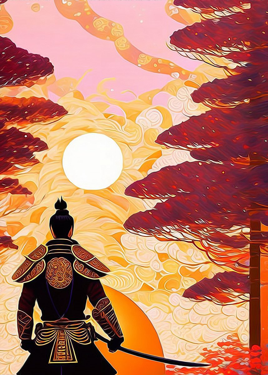 ArtisansNft's tweet photo. This intricate, decorative and vivid piece inspired by the style of Gustav Klimt, depicts Yamato Takeru in his samurai armor, wielding a sword in a maple forest during a brilliant sunset.
@SamuraiKlimt 
On @jpgstoreNFT 
➡️https://t.co/kIJC1G2nrw https://t.co/QLM5v8Y1oO