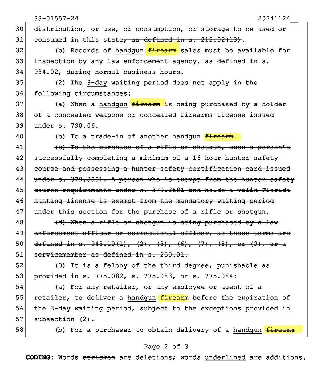 A Florida GOP Senator just filed HB 1124 completely eliminating our 3-day waiting period to buy AR-15s. Loosening access to the same weapons of war used to kill 49 people at Pulse nightclub + 17 people in Parkland is as dangerous as it is disgraceful. Have we learned nothing?