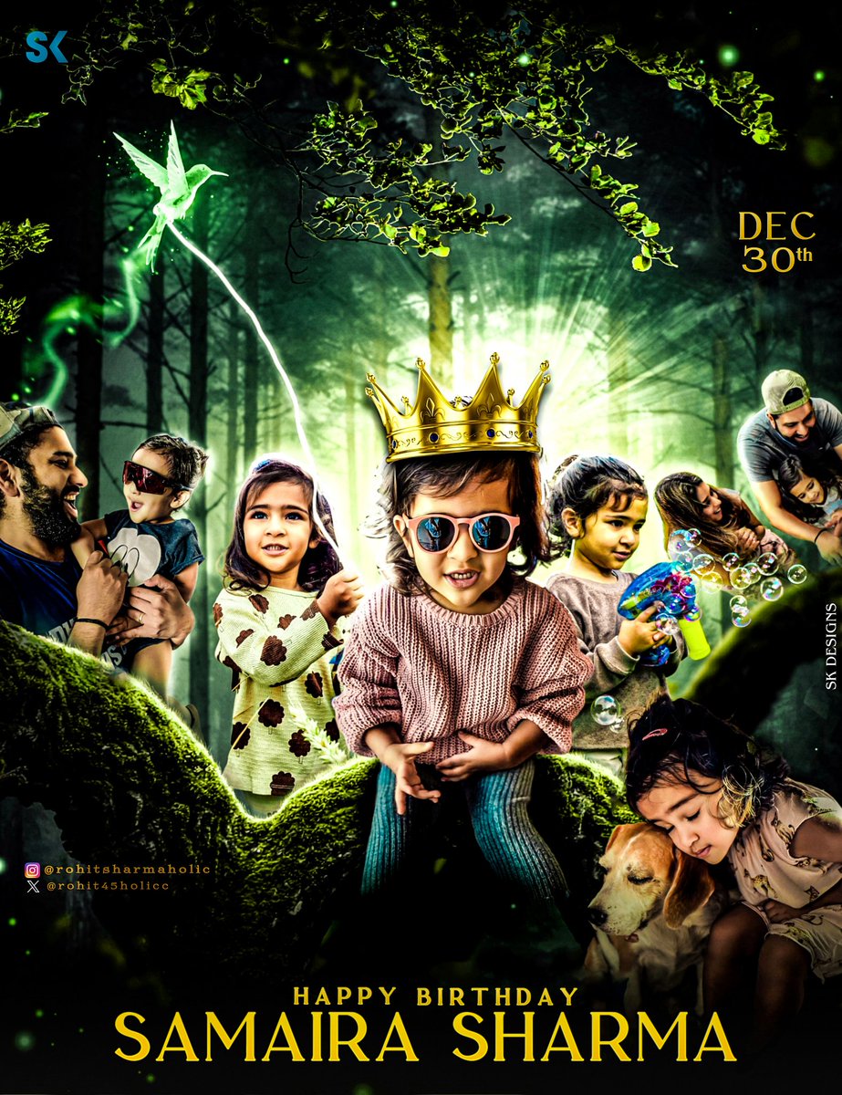 TrendsRohit's tweet photo. Let’s together Celebrate the birthday of our cricket maestro Rohit Sharma's little princess, Samaira Sharma! 🎂👸 

Ur support means the world.
Rohitians, unite and shower our love on the adorable Sammy! 🙌🏏 

#HBDPrincessSammy ! 🚀 | @ImRo45 https://t.co/fH9JGjXXiT