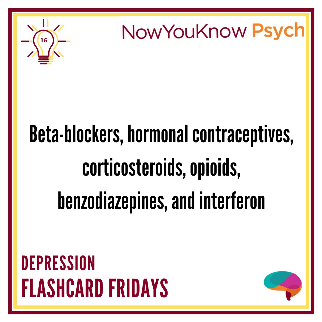 Flashcard Friday! Let's delve into the intricate connections between depression, neurologic disorders, and pharmacology. 🧠💊
#psychiatryresidency #psychiatryresident #psychiatry #medstudent #md #do #priteexam #shelfexam #medicalschool 🩺🎗️🌎