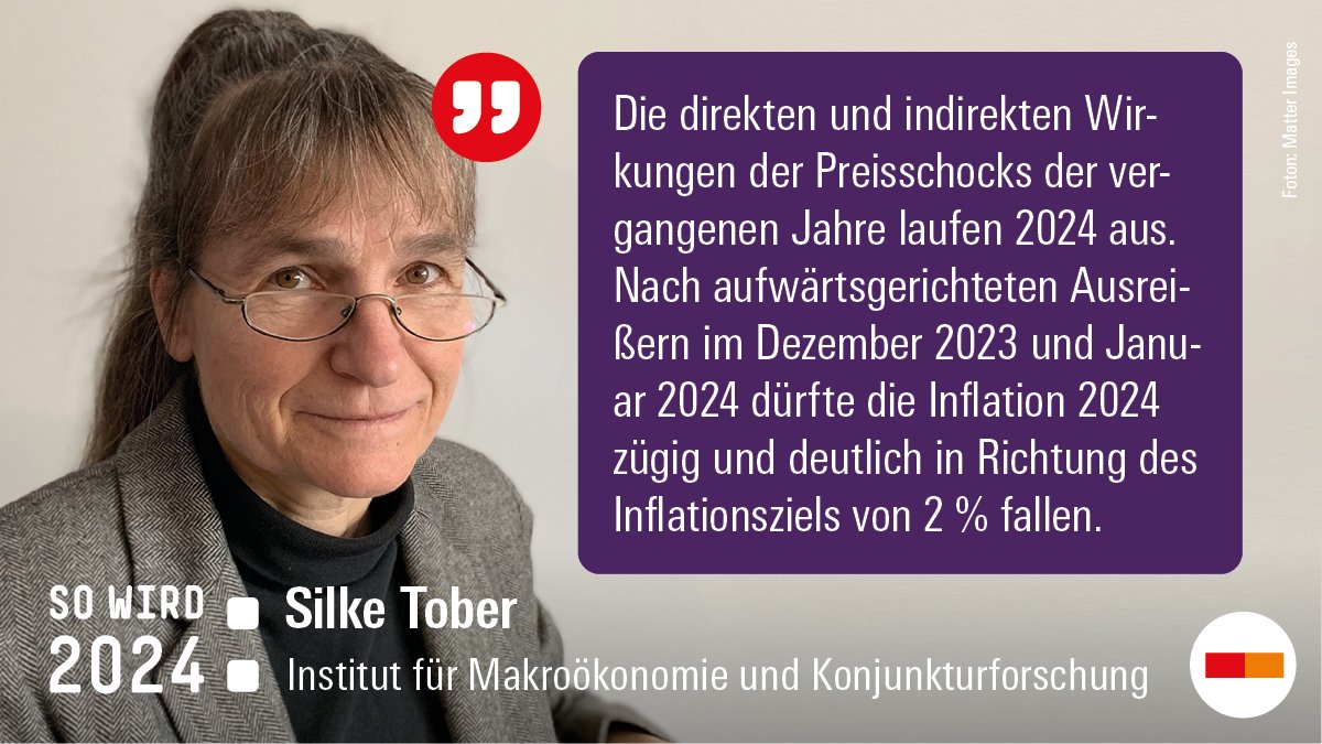 Wird die deutsche Inflation 2024 wieder steigen, Silke Tober? Die Wirtschaftsprognosen unserer @IMKFlash -Expert:innen für #2024 : imk-boeckler.de/de/so-wird-202… #Sowird2024 #IMK