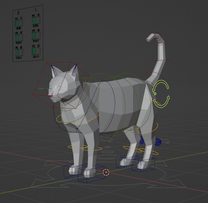 MiyapCG's tweet photo. Yonaoshi3DさんのRig道を見ながら作ったリグ達。Blenderのリギングシステムを使わないときは、ボーンをカーブ（とか任意のオブジェクト）表示にするときに、ひと手間ふた手間いるんだよな。https://t.co/OUV1DPeDnt https://t.co/EGVmO9GvVv