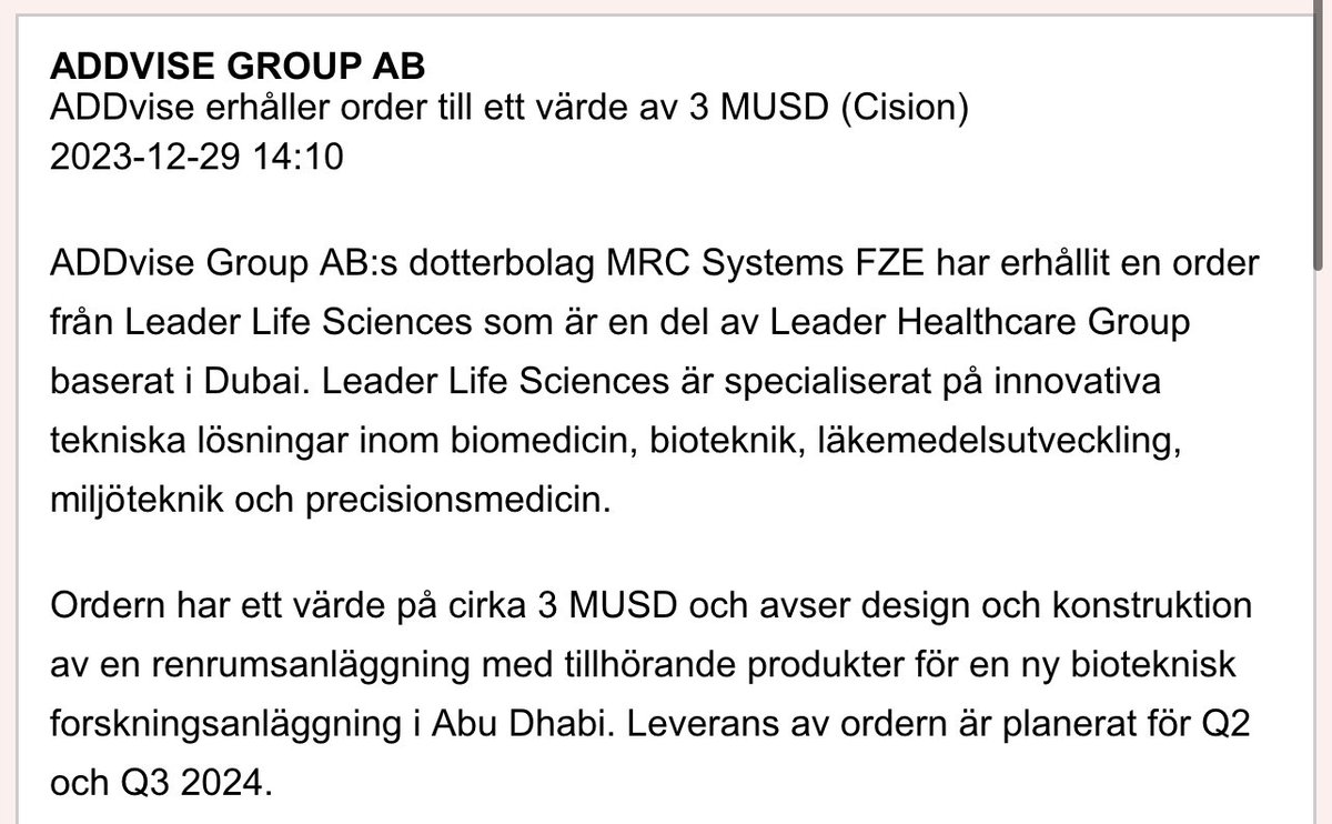 Pro_Tradings's tweet photo. Fin order på 30 millar. #ADDvise $addv https://t.co/pMGyjuGhH8