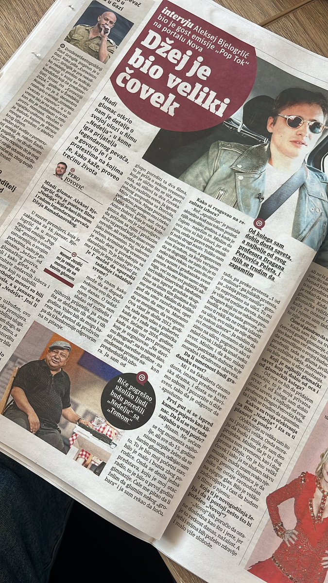 Štampano izdanje <a href="/novarsonline/">nova.rs</a> ⏰🚘‼️ Aleksej Bjelogrlić u #poptok