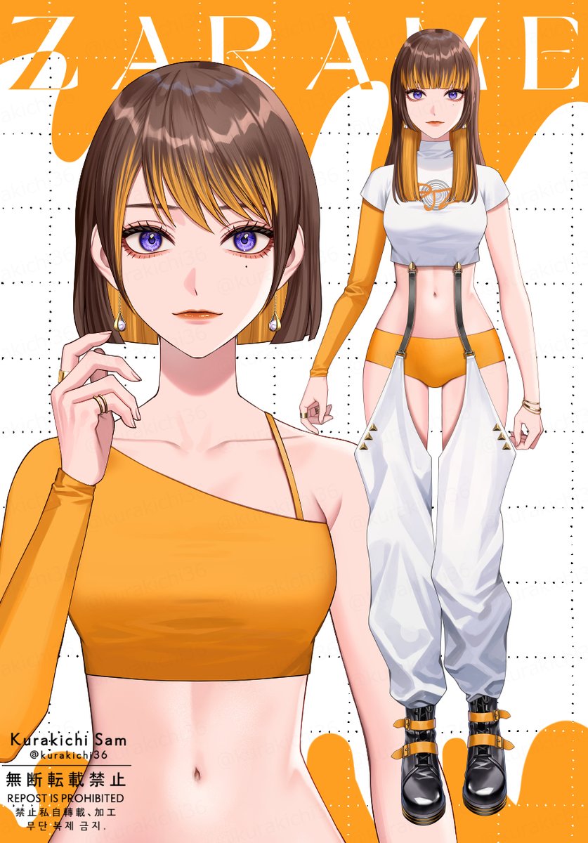 【お仕事お知らせ】 この度、Vstreamer ざらめさん(@0satozarame)の新衣装、キービジュアルを担当させていただきました! デザイン案はご本人のざらめちゃんでK-POPアイドルを意識したデザインになっております✨ ヘアスタイルも3種類お仕立てしています!