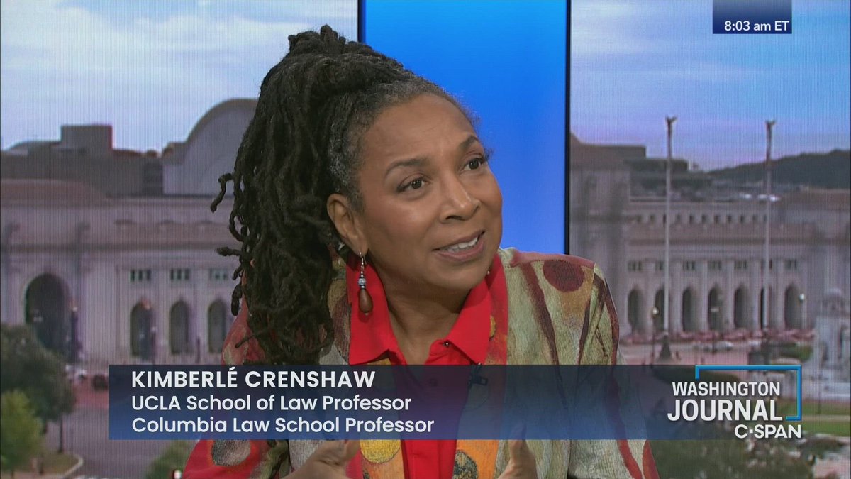 Joining us now — Kimberlé Crenshaw (@sandylocks) professor of Law at UCLA and Columbia Law School, discusses her book '#SayHerName' about the stories of Black women who have been killed by police. Tune in here: tinyurl.com/yc5xvabc