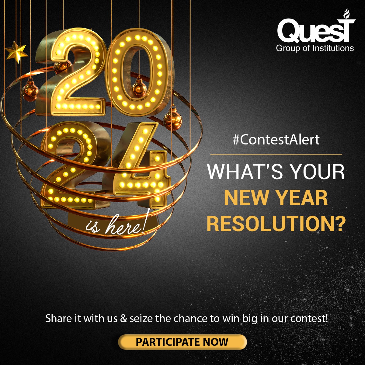 ✅ Use the hashtag hashtag
#QuestContest along with your answer.
✅ Tag 3 friends asking them to participate.
✅ The contest closes on 02.01.24 (12:00 PM).
✅ The winners will be declared on a lucky draw basis.

#Quest #QuestChandigarh #QuestMohali #NewYear2024 #Resolutions