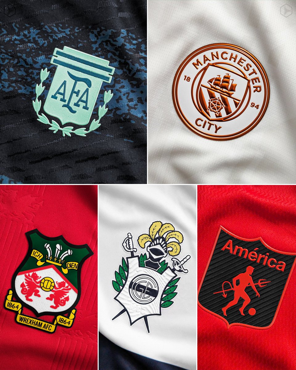 marcadegol's tweet photo. Nuestro top 5 de los escudos más lindos a los que les sacamos fotos este año 🔥 https://t.co/Z2hOau0Kbl