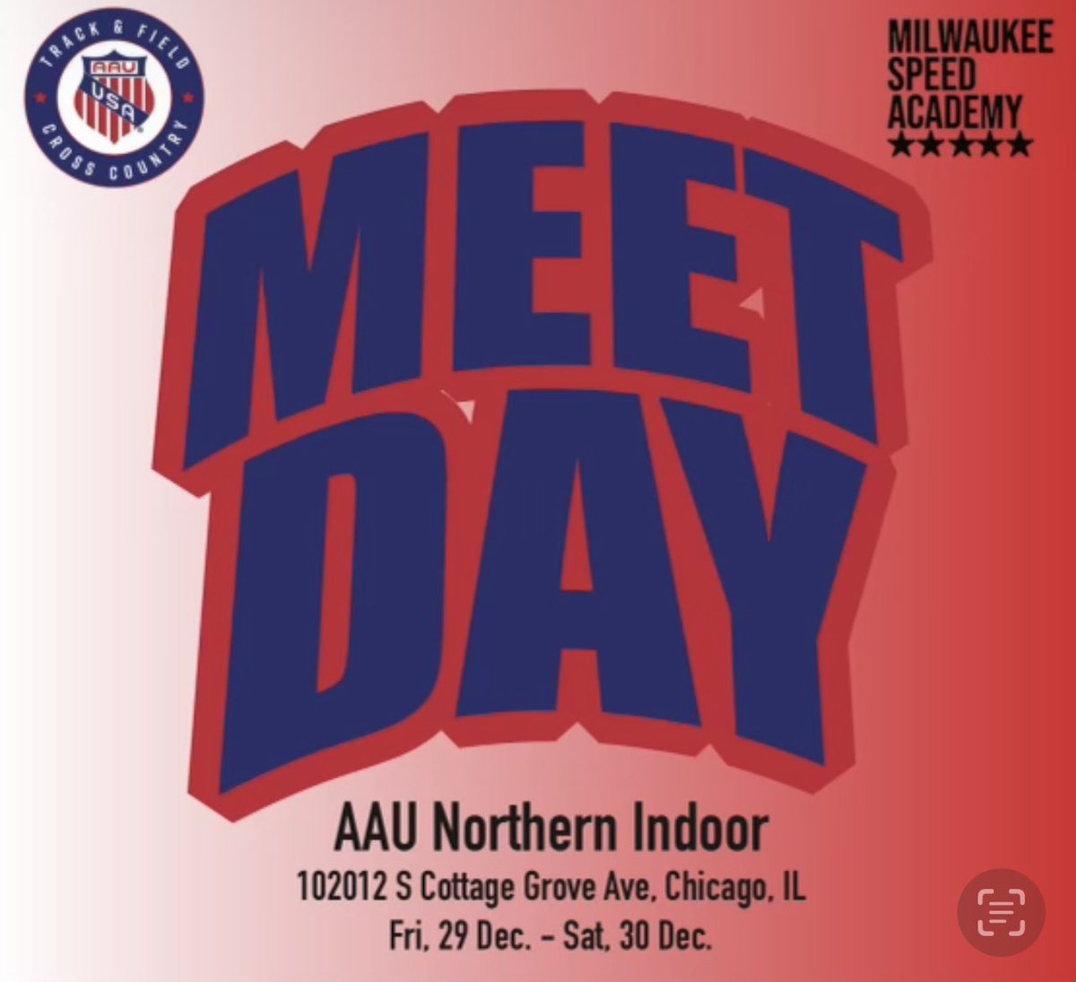 MKESpeedAcademy's tweet photo. AAU Northern Indoor Championships start today!!!! https://t.co/hVzujpS3m9