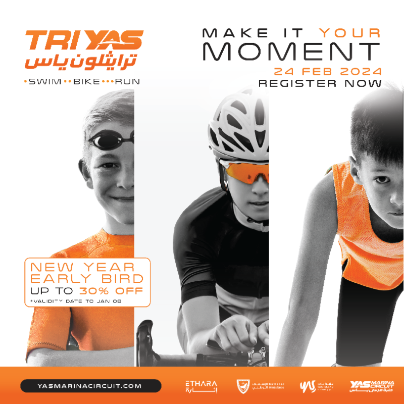 ymcofficial's tweet photo. For the little Triathletes, make it your moment! 🏊🚴🏃

Register your kids for the #TriYAS Challenge 2024 and enjoy our New Year Early Bird Offer with up to 30% OFF.🤩

⭐Open to all ages and levels of experience!
🗓 Feb. 24 2024

@yasisland @NAmbulanceUAE