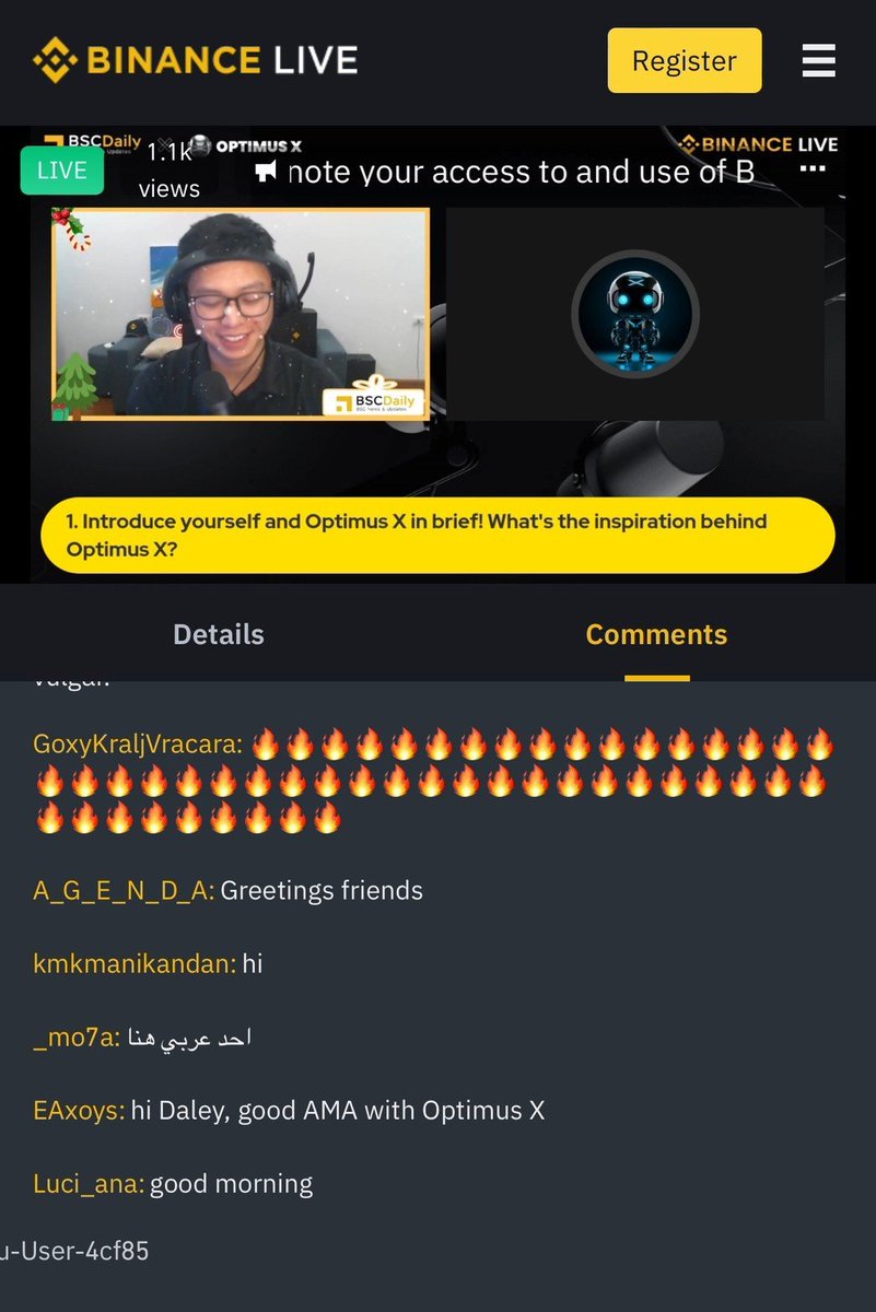 OptimusXToken's tweet image. Binance Live more than 1k views

Join now: binance.com/en/live/video?…