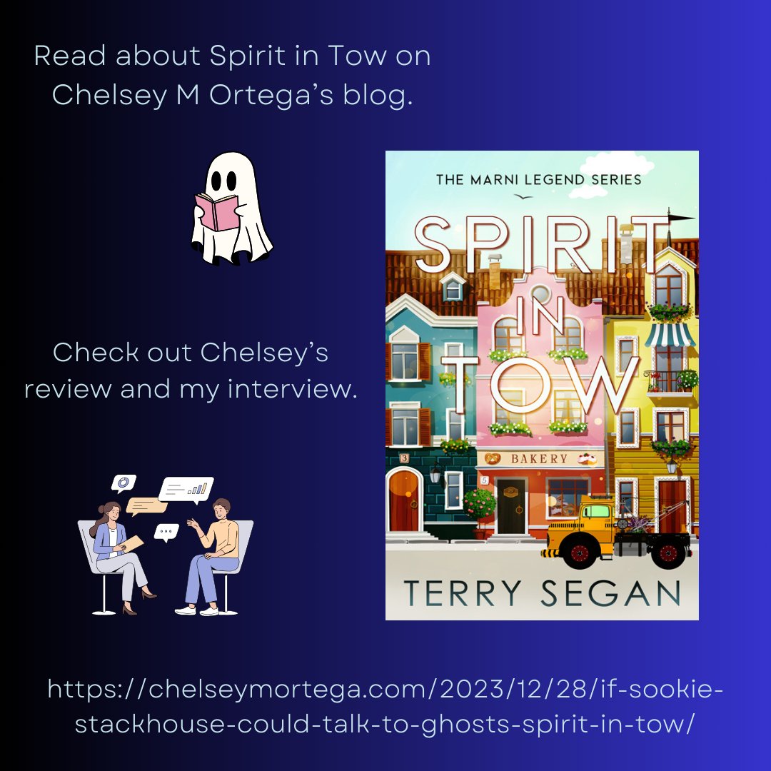 I'm honored to be invited to Chelsey M Ortega's blog. Explore her review and questions about Spirit in Tow.
chelseymortega.com/2023/12/28/if-…

#wrpbks #paranormalmystery #ghostmystery #interview #writerslife #blogvisit