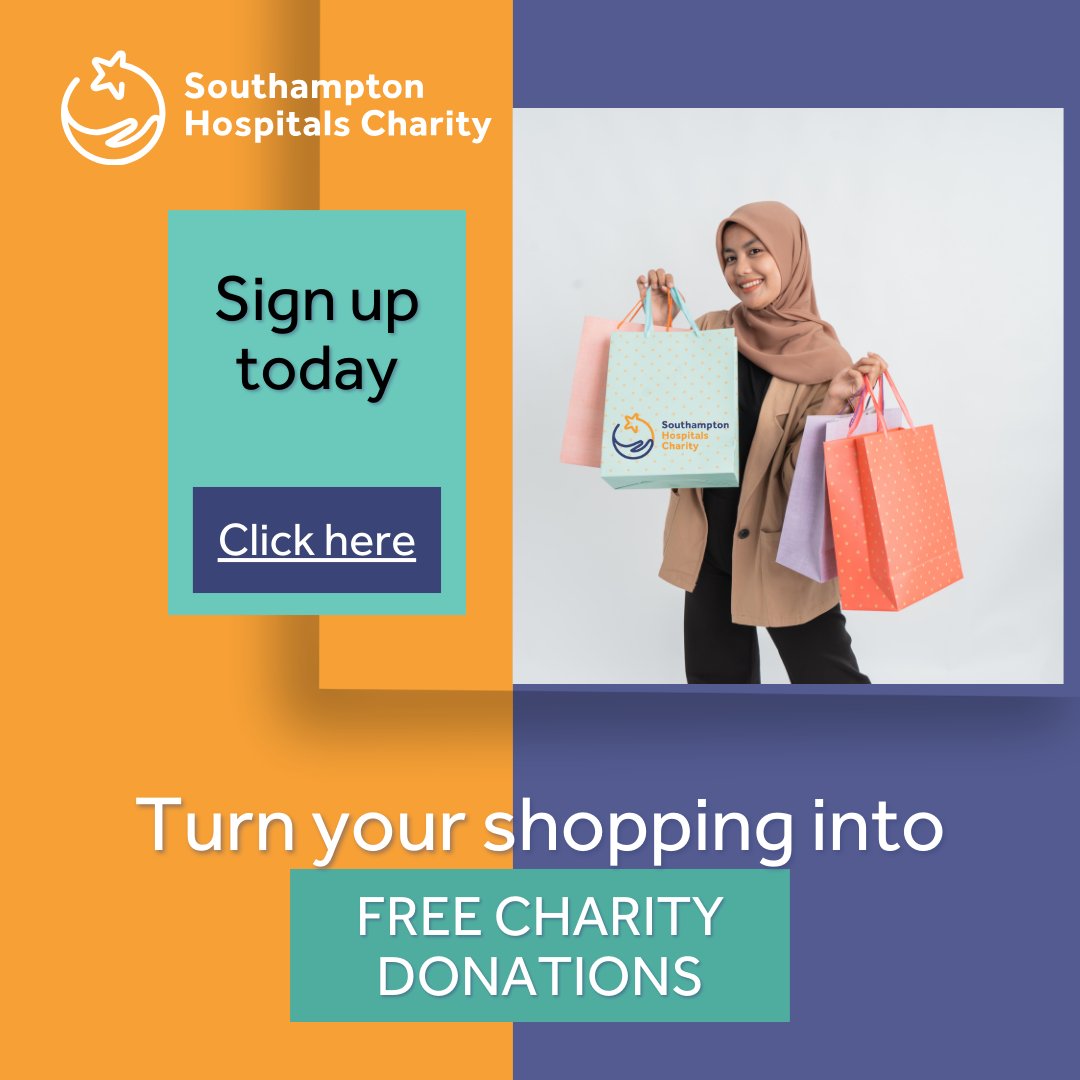 Did you know… You can fundraise for us whilst shopping online- At no cost to yourself! Sign up to easyfundraising and see your favourite brands donate to Southampton Hospitals Charity whenever you shop with them! For more information 👉 bit.ly/3twk98M