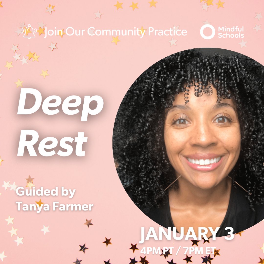 Friends! January 3, grab your blanket and get cozy with us! In this community practice, we will set a positive intention and cultivate a relaxed state of being. 

RSVP here: bit.ly/2ZXkNca

#mindfulschools #selfcare #mindfuleducator #mindfulness