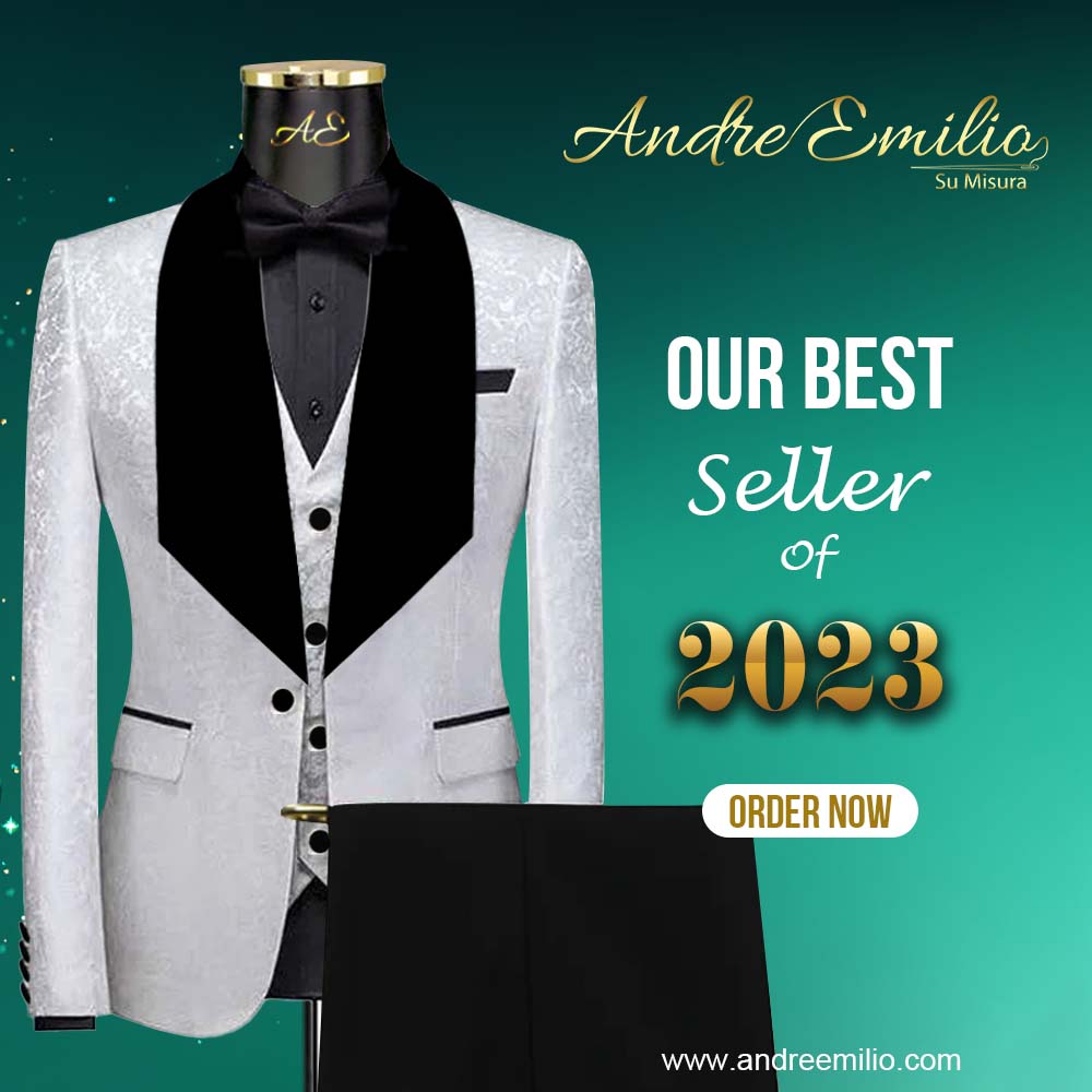 AndreEmilio_Men's tweet image. Celebrate style that speaks for itself 🌟 Our best-selling Textured White and Black Tuxedo of 2023 has been the epitome of class and elegance.
Order Now: andreemilio.com/product/white-…

#BestOf2023 #LuxuryDefined #AndreEmilioStyle #dinnerjacket