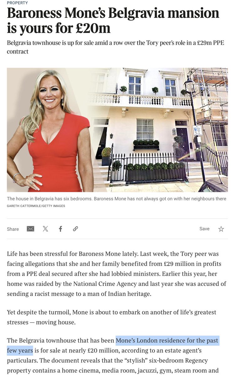 DanNeidle's tweet image. Last year, the Times and then The Daily Mirror reported that Douglas Barrowman and Michelle Mone owned (and sometimes lived in) a house in Belgravia which was held by an offshore trust.