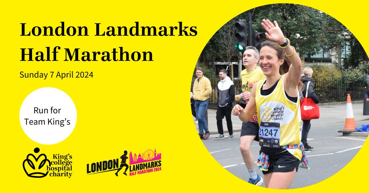 🏃 This #NewYear set a #NewYearsResolution by running with #TeamKings in the renowned @LLHalf on Sunday 7 April 2024. Join @supportkings and help raise funds to pioneer care at King’s College Hospital. Register your interest ➡️ bit.ly/3Sq5iXD