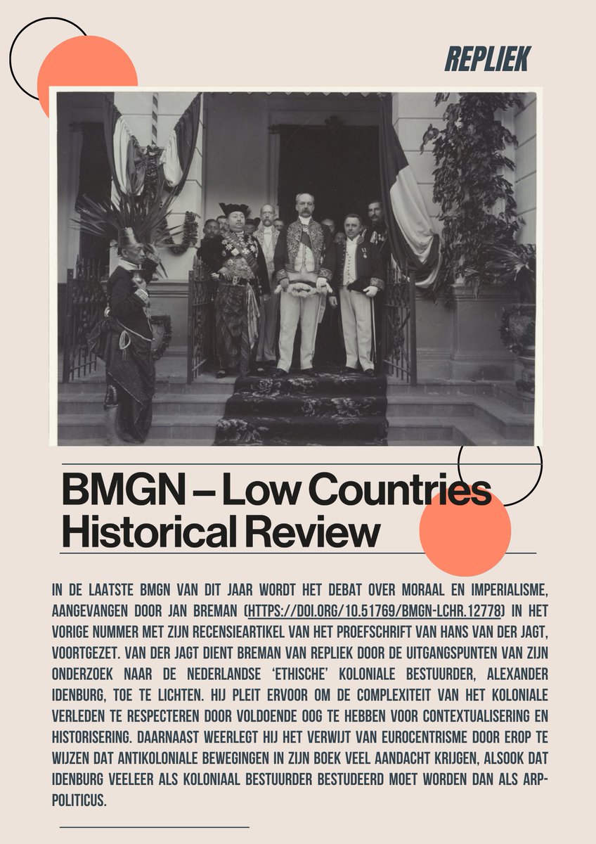 In de laatste BMGN wordt het debat over moraal en imperialisme, aangevangen door Jan Breman (ow.ly/qwS150Qm6JA) met zijn recensieartikel van het proefschrift van Hans van der Jagt, voortgezet. Van der Jagt dient Breman van repliek. Lees hem  hier: ow.ly/xnrB50Qm6JC