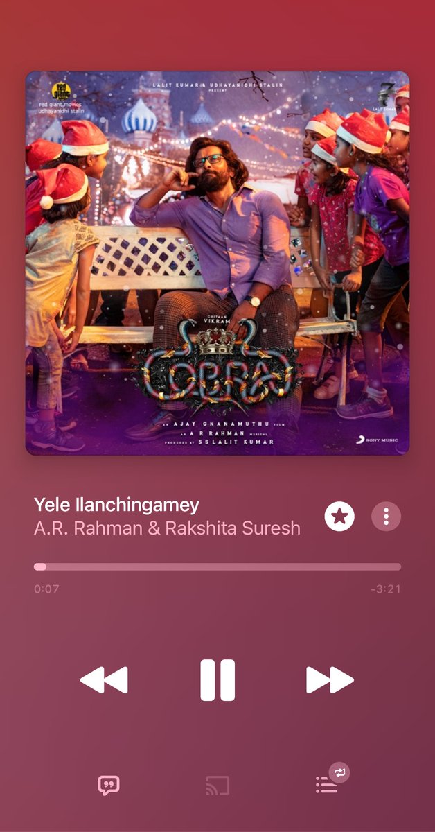 Just listening to this song after a week. How does it still sound so fresh. I feel like I am hearing it for the first time ever even after being released in July 2022. @RakshitaaSuresh you are truly Blessed. A.R.Rahman Sir (@arrahman) can't get enough of this song thank you.