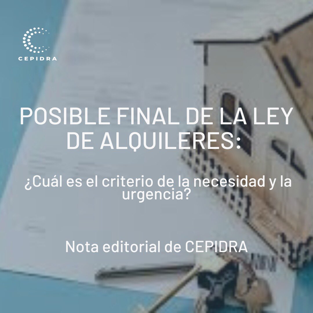 📰🏡 nuevo articulo sobre el posible final de la Ley de Alquileres en Argentina. ¿Cuál es el criterio de la necesidad y la urgencia en esta reforma estructural? 🤔✨

🔍 ¡artículo completo en nuestra web📌 integracionydesarrollo.ar/ambiente-y-ter…