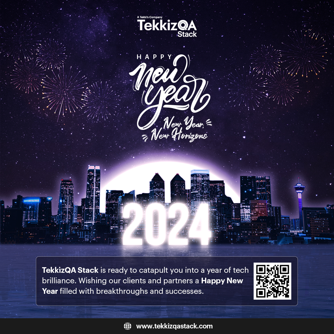 tekkizqa_stack's tweet photo. Grateful for another year of incredible partnerships and client support! 🌟 As we welcome 2024, TekkizQA Stack, extends heartfelt thanks to our amazing clients. Here's to a New Year filled with technological advancements and shared successes. 

#HappyNewYear #tekkizqastack https://t.co/kfiCip9LfD