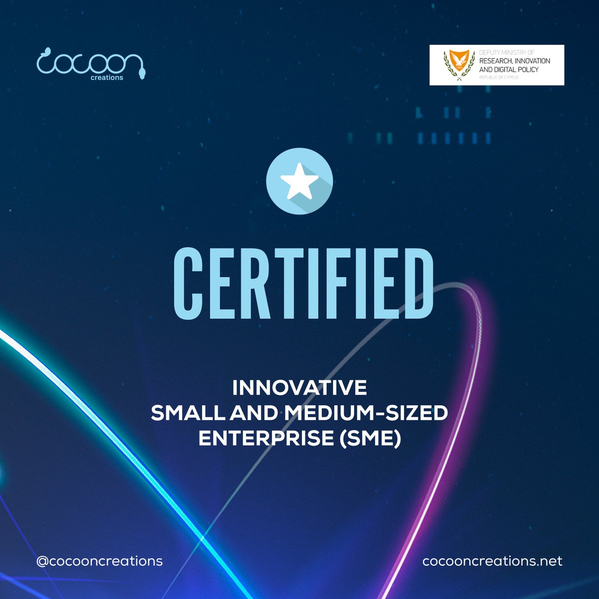 cocooncreations's tweet photo. 🎉 Exciting News to finish the year strong! Cocoon Creations is now a certified innovative company by the Deputy Ministry of Research, Innovation &amp; Digital Policy! This marks a milestone in our journey of #innovation. Ready to soar higher! 🚀 #cocoonstories #TechLeaders https://t.co/6u4axwXtjV