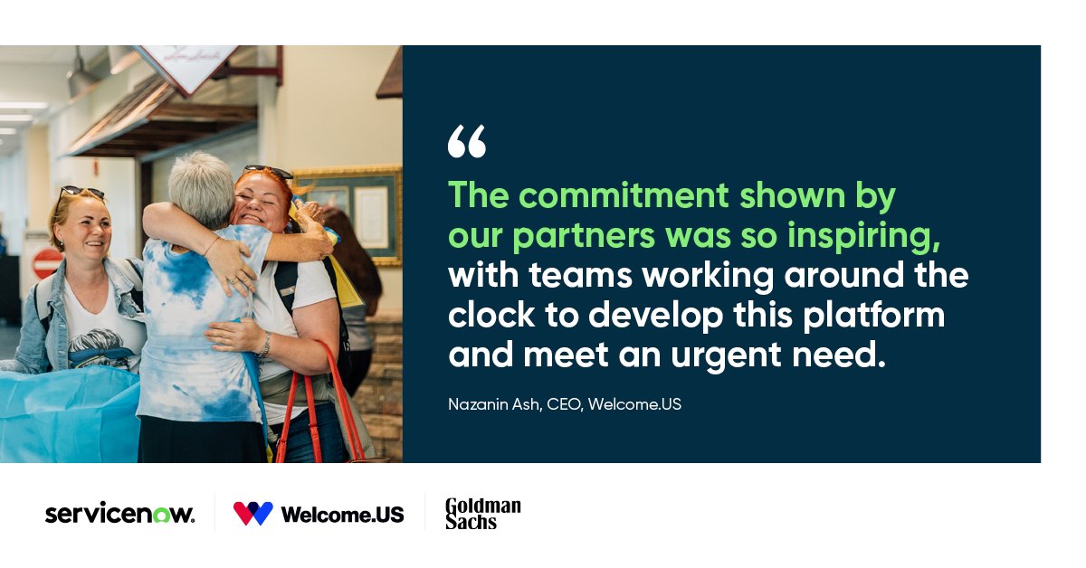 Watch how <a href="/welcomeus/">Welcome.US</a> collaborated with ServiceNow, Goldman Sachs, and Infosys to create a humanitarian sponsorship platform to help displaced Ukrainians in just six weeks. spr.ly/6014RdE2u