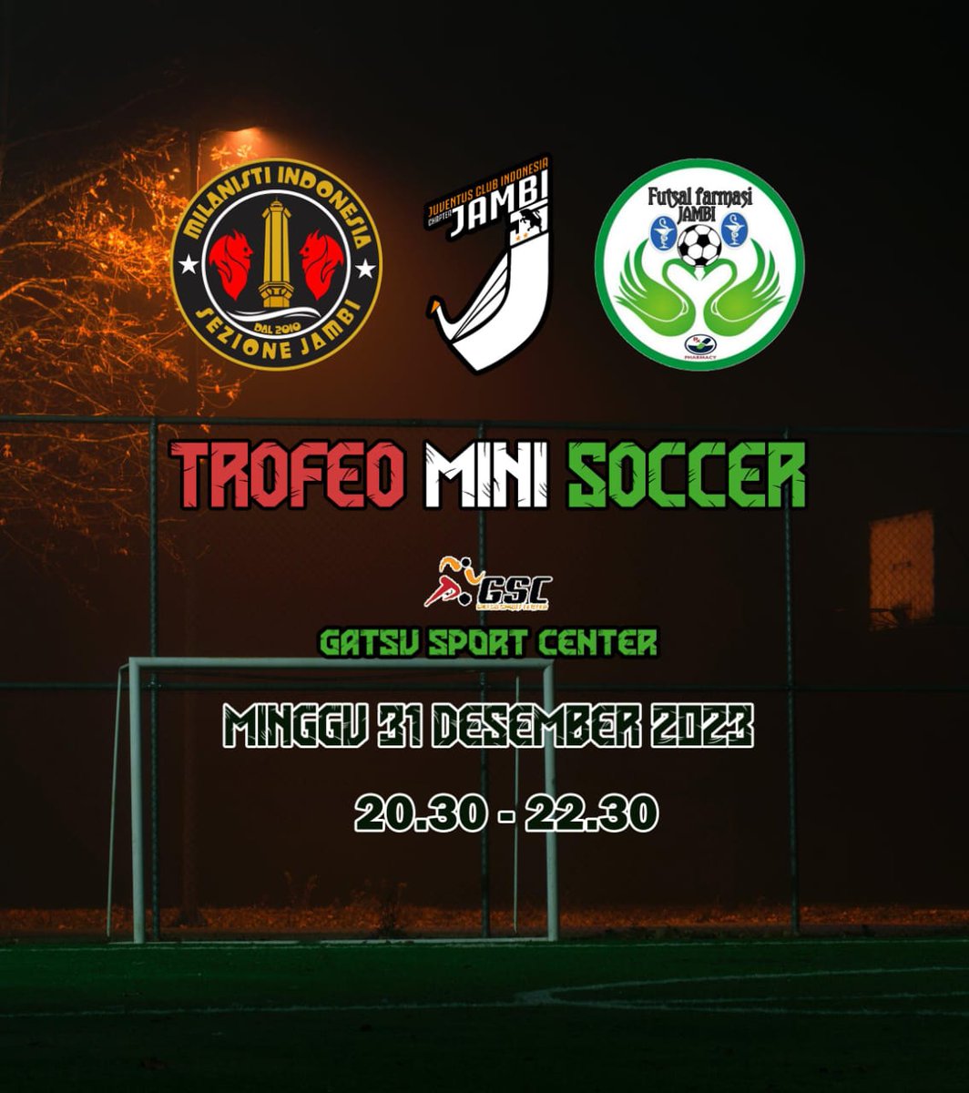 [TROFEO MINI SOCCER]

Milanisti Jambi X Juventus Jambi X Futsal Farmasi Jambi

#MISJ #JCIJ #FFJ #milanistiindonesia #kitamilanisti🇮🇩 #milanistijambi #juventinijambi #farmasijambi #farmasistudent #jambiviral #jambifyp #jambitiktok #jambipride #instajambi #instastory #kabarjambi