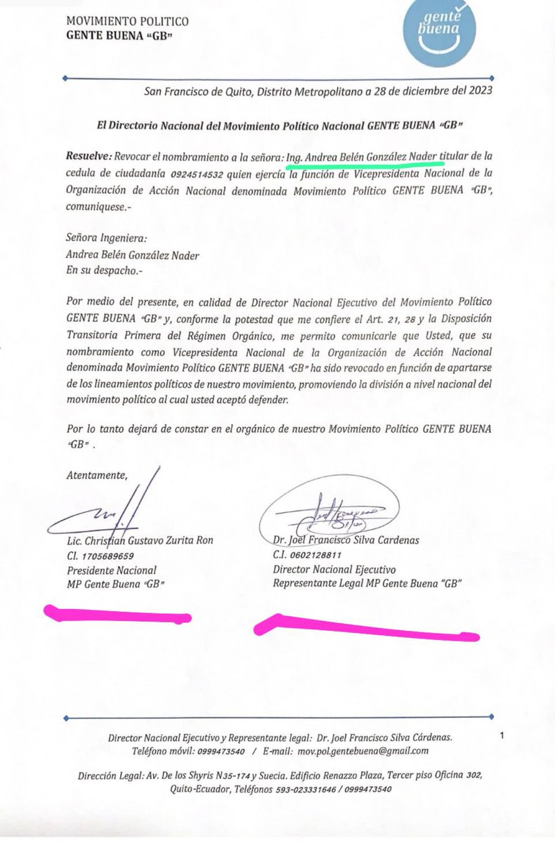 Cada día el destino nos da la razón a la verdadera Gente Buena y Patriota. Un sicario desquiciado de tinta que con oficios sin base legal haya querido desarmar un trabajo digno y duro en territorio de nuestras bases debe ser llevado ante la justicia.

Ahora le tocó el turno a