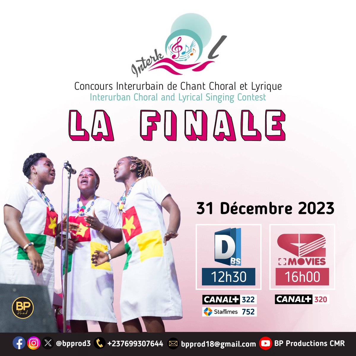 bpprod3's tweet photo. Revivez les รฉmotions de la Grande Finale d'๐๐๐๐๐๐๐๐ ๐๐ฬ๐ฆ๐ ๐ฬ๐๐ข๐ญ๐ข๐จ๐ง ce Dimanche 31 Dรฉcembre sur DBS TV Officiel et Canal 2 Movies.
Que la musique vous inspire ...
#Interkol #Chantlyrique #SoloGospel #ChoraleGospel #ChoraleClassique https://t.co/ldd3GbHBZt