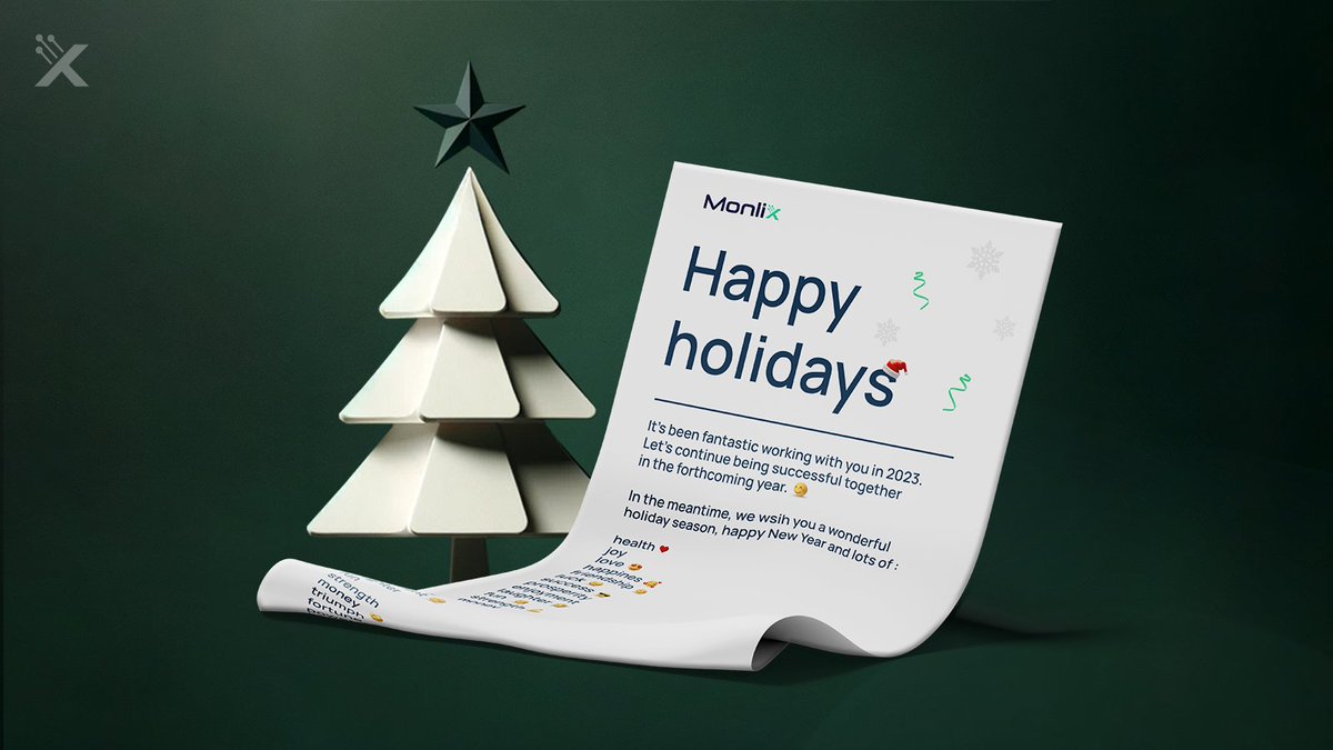 MonlixOfficial's tweet photo. Happy Holidays and a Prosperous New Year! https://t.co/mYpFgOzCCh