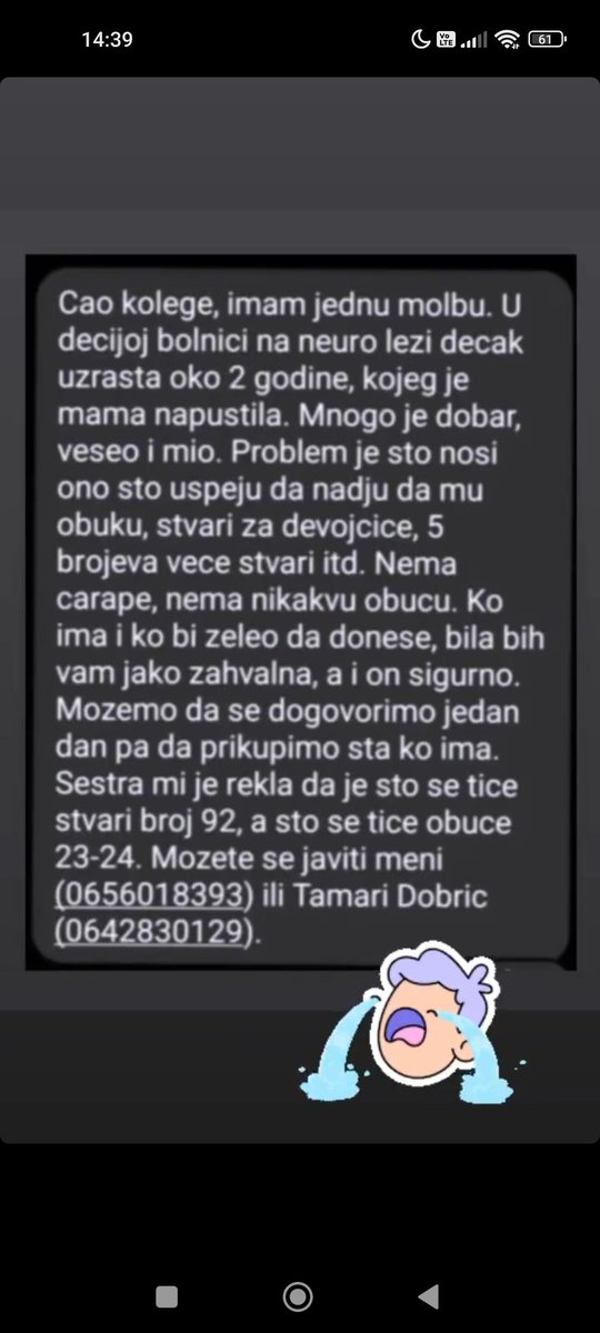 Hajde jedan veliki rt i ko moze neka pomogne.