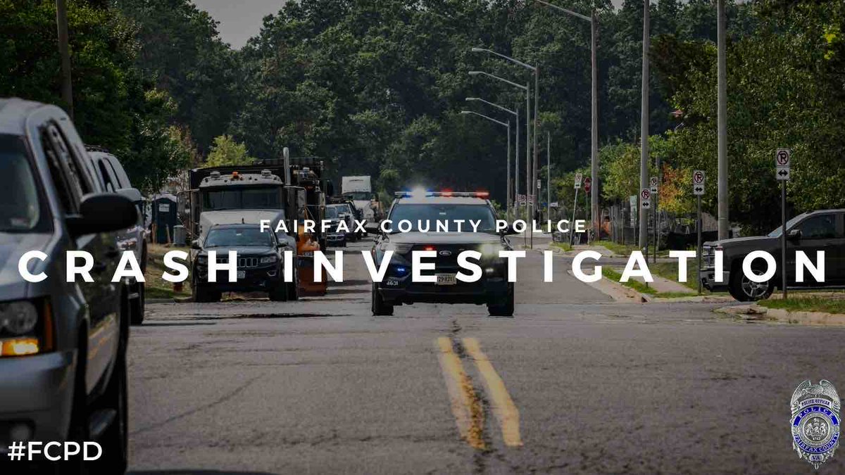 Officers are on scene of a single vehicle crash in Bailey’s Crossroads. Both directions of Columbia Pike are shut down at Courtland Dr for poles and wires on the roadway. Please avoid the area as repairs are made. #FCPD