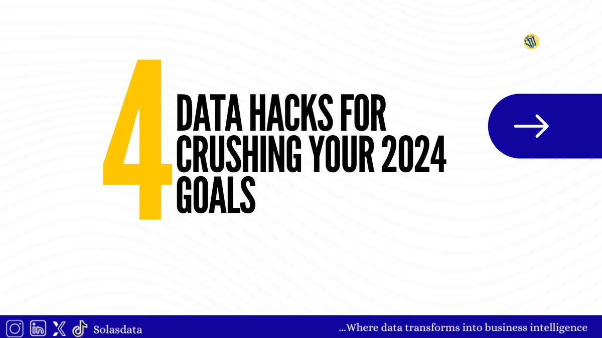 Are you ready to crush your goals for the new year ??
#newbeginnings #newyear2024 #datastrategy #datainbusiness #business #businessproblems #datascience #dataanalytics #nigeriabusiness #uk #solasdata #solasagency #data #businesstransformation 
#dataanlyticsforbusiness
#solving