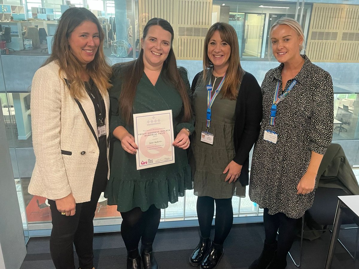 JaneRoberts2's tweet photo. Ending the year on a high! So privileged to receive the @DNManMet nomination for @TheQNI Philip Goodeve-Docker award and be presented with it twice by @Louisederham15 and @WeAreBCHFT Chief Nurse! Thank you to my 'team' at work and home for all the support! https://t.co/013cN8SUA3