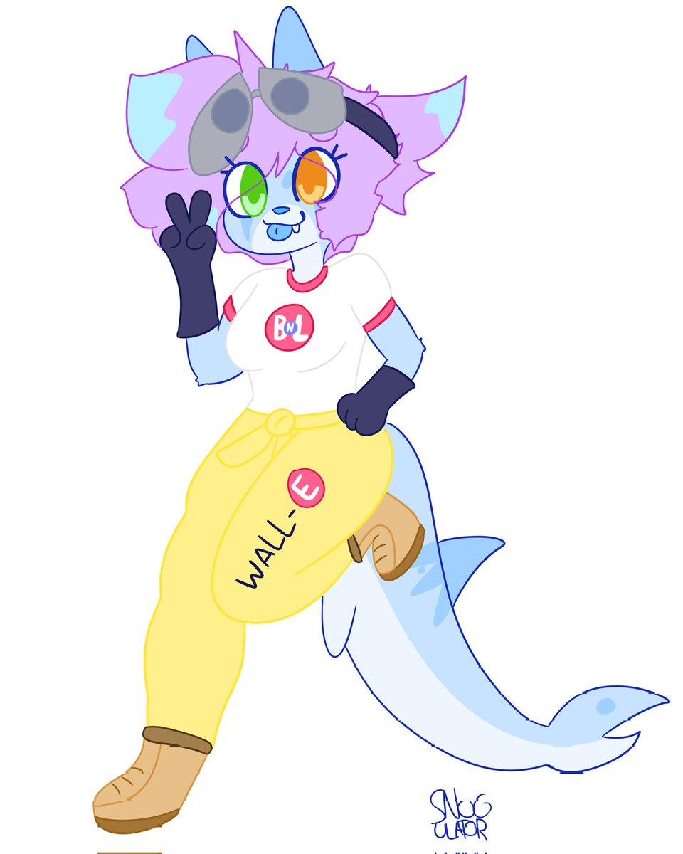 drawnfaune's tweet photo. Azule wearing a cosplay of my favorite character from my favorite movie, Wall-E!!!

#walle #cosplay #furry #furryart https://t.co/qHeZfID9Iq
