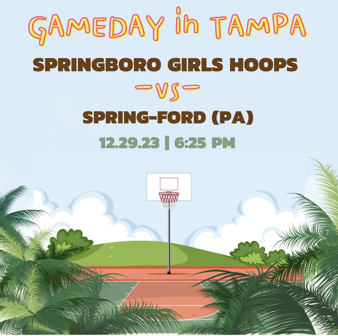 🏀GAMEDAY🏀
🌴Tampa Bay Christmas Invitational🌴
🆚 Spring-Ford ( PA)
📍Wiregrass Ranch Sports Complex
🗓️December 29
⏰6:25 PM
#GETUP